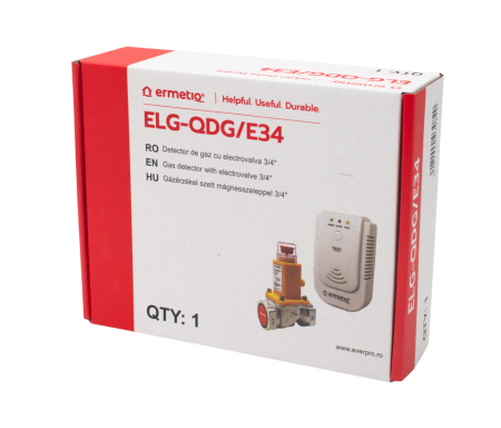 Set detector gaz cu electrovalva 3/4" Ermetiq ELG-QDG/E34 [3]