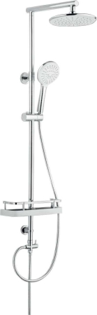 Baterii - Set duș fix și mobil Everpro, design rotund, coloană de duș cu pară fixă și pară mobilă