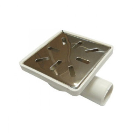 Sifoane si rigole - Sifon de pardoseala Ermetiq cu iesire laterala Ø50 mm si gratar inox