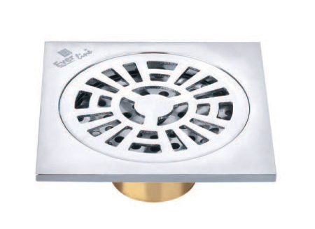 Sifoane si rigole - Sifon de pardoseala Ermetiq VEN-S1019 cu ventil din alama si capac inox 100 x 100 mm