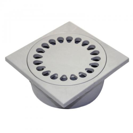 Sifoane si rigole - Sifon pardoseala Ermetiq CR-1701 150x150 mm cu iesire verticala Ø50 si sifon anti-miros