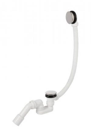 Sifoane si rigole - Sifon pentru cada Ermetiq CR-5012CL cu preaplin, ventil Click-Clack, lungime reglabila 550-620 mm, iesire Ø40-50 mm