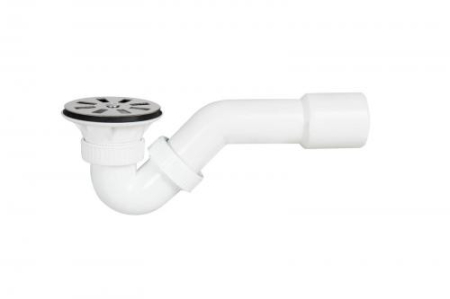 Sifoane si rigole - Sifon pentru cadita de dus Ermetiq CR-5014 cu ventil Ø70 mm, intrare 1 1/2", iesire Ø40-50 mm