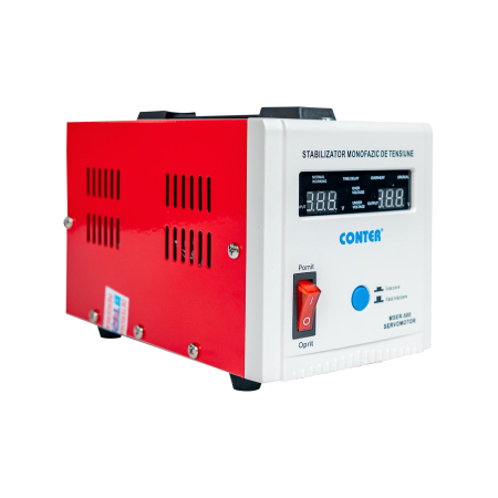 Electrice - Stabilizator de tensiune cu servomotor Conter MSER 500 VA V2, monofazic, 230V