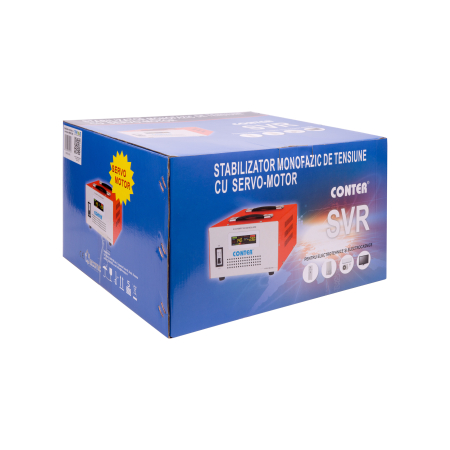Stabilizator monofazic de tensiune Conter MSER-3000 V2, 3000 VA / 2250 W, cu servomotor, 230V [4]