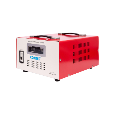 Stabilizatoare tensiune - Stabilizator monofazic de tensiune Conter MSER-5000 V2, 5000 VA / 3750 W, cu servomotor, 230V