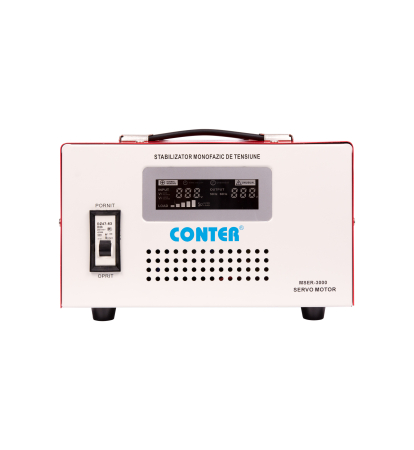 Stabilizator monofazic de tensiune Conter MSER-5000 V2, 5000 VA / 3750 W, cu servomotor, 230V [1]