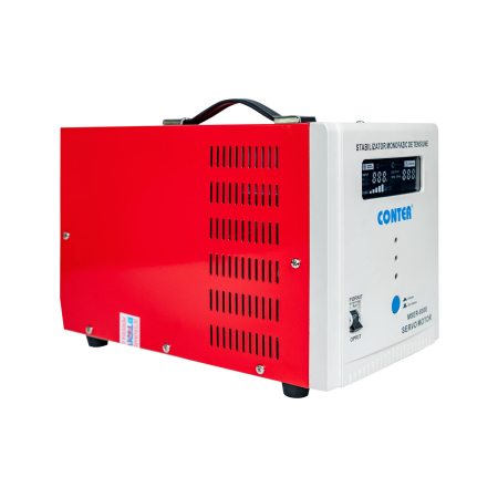 Stabilizatoare tensiune - Stabilizator monofazic de tensiune Conter MSER-8000 V2, 8000 VA / 6000 W, cu servomotor, 230V