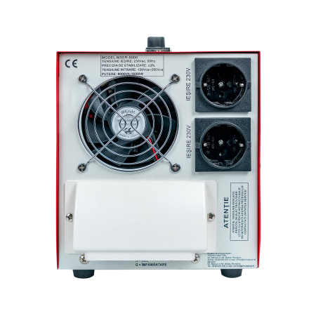 Stabilizator monofazic de tensiune Conter MSER-8000 V2, 8000 VA / 6000 W, cu servomotor, 230V [4]