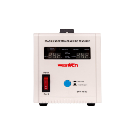 Stabilizator monofazic de tensiune Conter SVR-1500, 1500 VA / 1125 W, cu releu, 230V [1]
