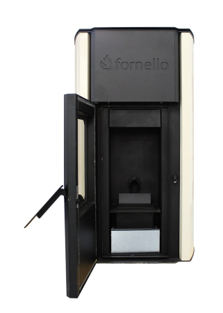 Termoșemineu centrală pe peleți Fornello Royal Ivory 30 kW, complet echipat [3]