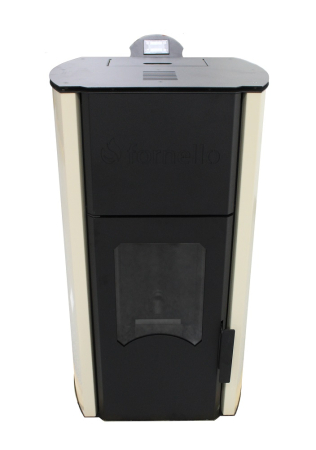 Termoșemineu centrală pe peleți Fornello Royal Ivory 30 kW, complet echipat [2]