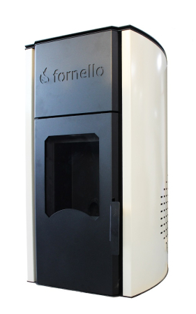 Termoșemineu centrală pe peleți Fornello Royal Ivory 30 kW, complet echipat [1]