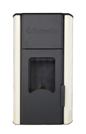 Cazane pe combustibil solid - Termoșemineu centrală pe peleți Fornello Royal Ivory 30 kW, complet echipat