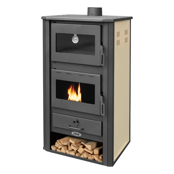 Cazane si termoseminee pe peleti - Termosemineu pe combustibil solid Ferroli PADOVA H 18 kW cu cuptor, pentru instalatii cu radiatoareTermosemineu pe combustibil solid Ferroli PADOVA H 18 kW cu cuptor, pentru instalatii cu radiatoare