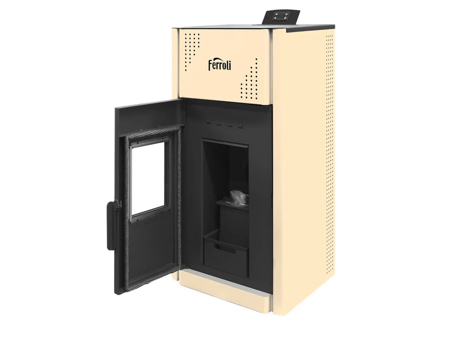 Termosemineu pe peleti Ferroli Mirano Pellet PRO 8 kW cu manta de apa, rezervor 22 kg [1]