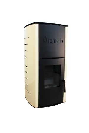 Termoșemineu pe peleți Fornello Royal 18 kW, complet echipat, Ivory [2]