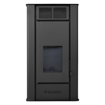 Cazane si termoseminee pe peleti - Termoșemineu pe peleți Fornello Serena W25 Ivory 25 kW cu pompă, vas de expansiune și automatizare