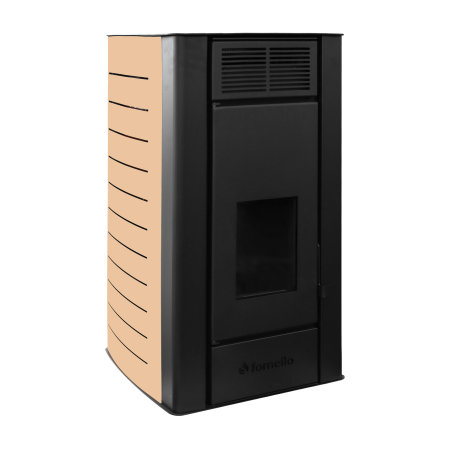 Termoșemineu pe peleți Fornello Serena W25 Ivory 25 kW cu pompă, vas de expansiune și automatizare [3]