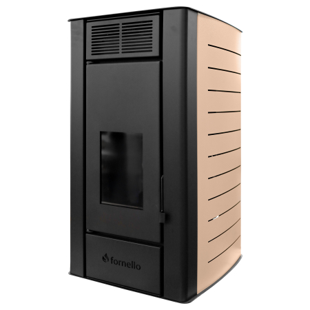 Termoșemineu pe peleți Fornello Serena W25 Ivory 25 kW cu pompă, vas de expansiune și automatizare [2]