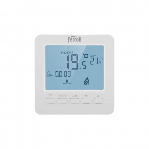 Termostate de camera - Termostat de ambient Ferroli FER 105 neprogramabil cu fir
