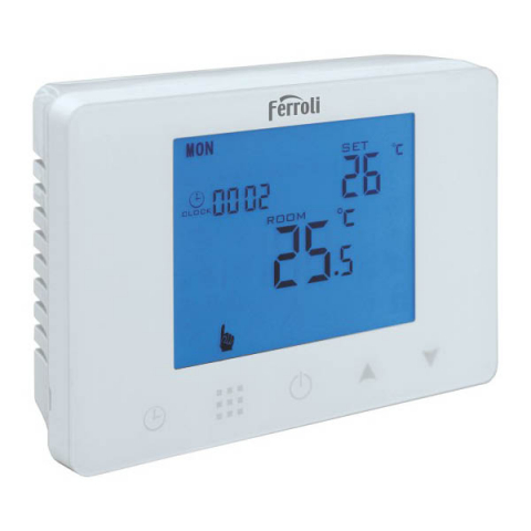 Termostate de camera - Termostat de ambient programabil cu fir Ferroli FER 109 - FRTH109