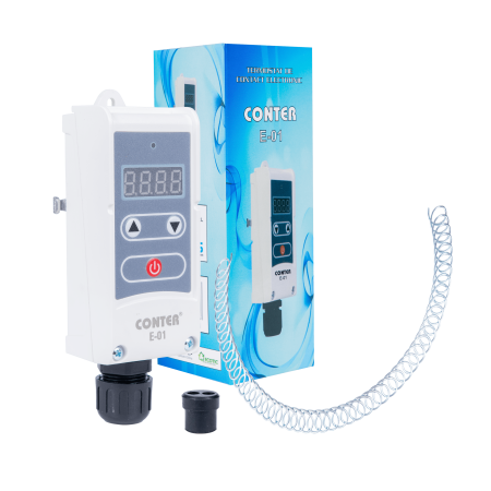 Termostate de contact si imersie - Termostat electronic de contact CONTER E-01, pentru conducta si instalatii termice
