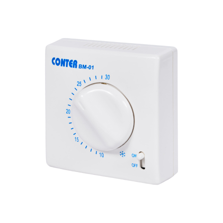 Termostate si controlere - Termostat mecanic ambiental CONTER BM-01, cu fir, montaj pe perete, 10-30°C
