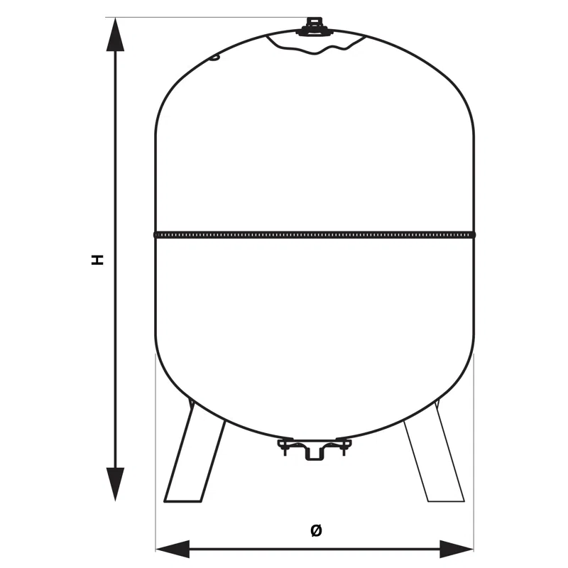 Vas de expansiune multifunctional 80 litri, stativ vertical [1]