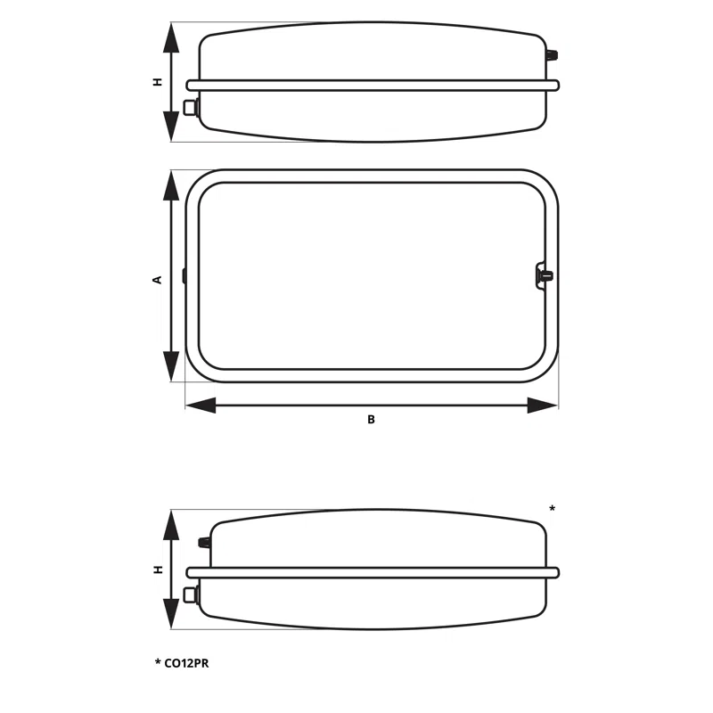 Vas expansiune suspendat plat rectangular 12 litri 3 bar pentru instalatii de incalzire [1]