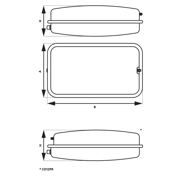 Vas expansiune suspendat plat rectangular 8 litri 3 bar pentru instalatii de incalzire [1]