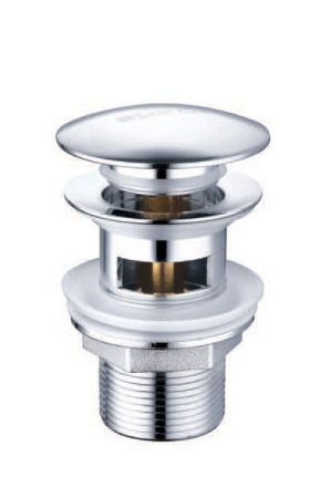 Sifoane si rigole - Ventil automat Ermetiq VEN-A1005 cu dop mare 65 mm, Click-Clack, alama cromata, 1 1/4"