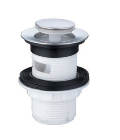 Sifoane si rigole - Ventil automat Ermetiq VEN-P1002, Click-Clack, plastic cu capac inox, 1 1/4"