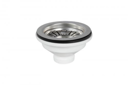 Sifoane si rigole - Ventil chiuveta Ermetiq CR-3236 3 1/2" x 1 1/2" cu gratar inox si dop, fara preaplin