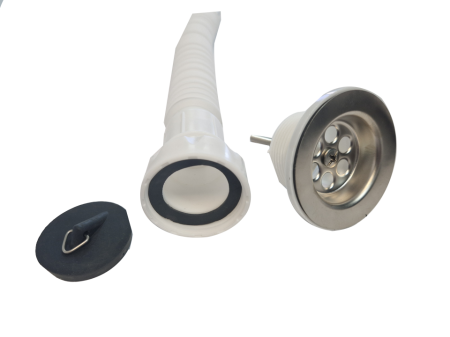 Ventil cu dop si sifon flexibil Ermetiq pentru chiuveta 1 1/2" (Ø40 mm), EVP-SFC112 [1]