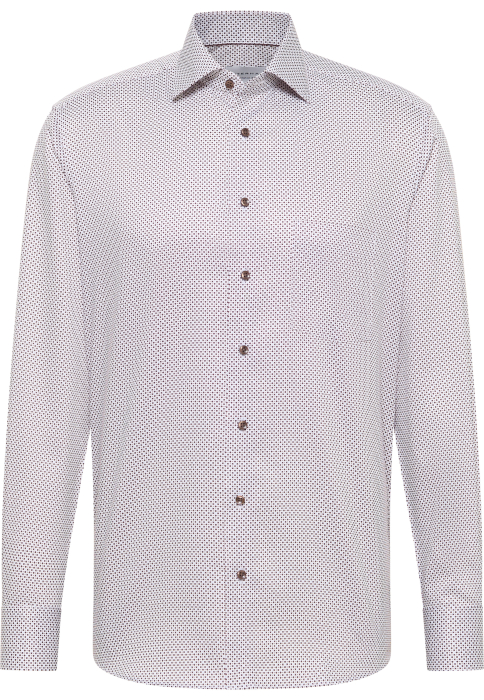 Camasa maro imprimata, modern fit, pentru barbati, 100% bumbac, maneca lunga, model1054/26 X19K Eterna [2]