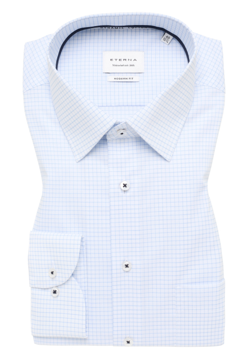 Camasa bleu, modern fit, pentru barbati, 100% bumbac, maneca lunga, model  1083/11 X181 Eterna [4]
