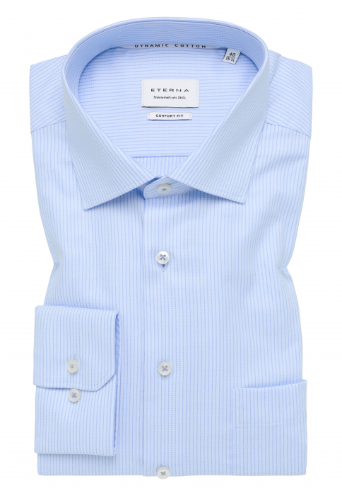 Camasa bleu, confort fit, pentru barbati, 100% bumbac, maneca lunga, model  1090/11 E19K Eterna [1]