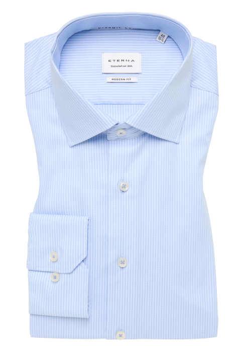 Camasa bleu, modern fit, pentru barbati, 100% bumbac, maneca lunga, model 1090/11 X18K Eterna [1]