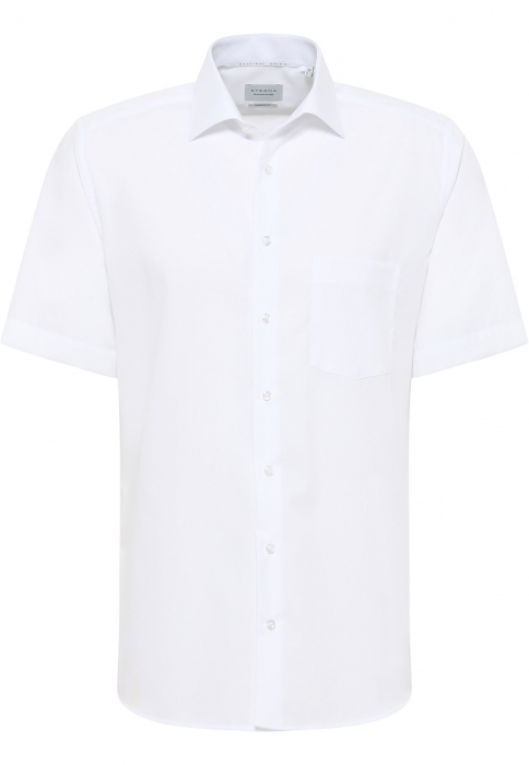 Camasa alba, modern fit, pentru barbati, 100% bumbac, maneca scurta, model 1100/00 C19K Eterna [5]