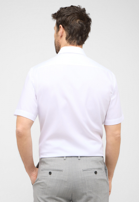 Camasa alba, modern fit, pentru barbati, 100% bumbac, maneca scurta, model 1100/00 C19K Eterna [3]