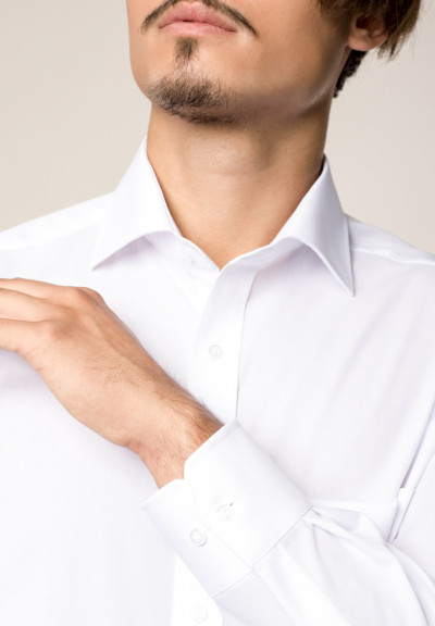 Camasa alba, confort fit, pentru barbati, 100% bumbac, maneca lunga, model 1100/00 E187 Eterna [2]