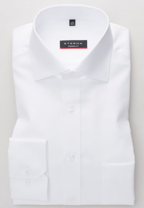 Camasa alba, modern fit, pentru barbati, 100% bumbac, maneca lunga, model 1100/00 X177 Eterna [4]