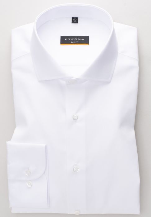 Camasa alba, slim fit, pentru barbati, 100% bumbac, maneca lunga, model 1100/00 F182 Eterna [6]