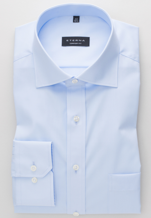 Camasa bleu, confort fit, pentru barbati, 100% bumbac, maneca lunga, model 1100/10 E187 Eterna [4]