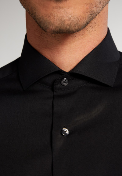 Camasa neagra, slim fit, pentru barbati, 100% bumbac, maneca lunga, model 1100/39 F182 Eterna [3]