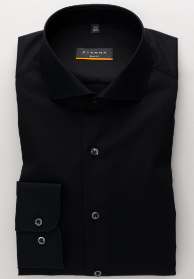 Camasa neagra, slim fit, pentru barbati, 100% bumbac, maneca lunga, model 1100/39 F182 Eterna [6]
