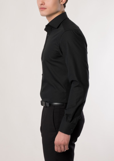 Camasa neagra, modern fit, pentru barbati, 100% bumbac, maneca lunga, model 1100/39 X177 Eterna [4]