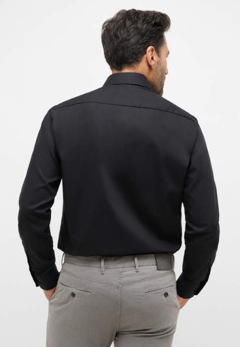 Camasa negra, modern fit, pentru barbati, 100% bumbac, maneca lunga, model1100/39 X19K Eterna [3]