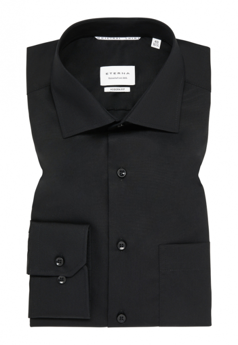 Camasa negra, modern fit, pentru barbati, 100% bumbac, maneca lunga, model1100/39 X19K Eterna [6]